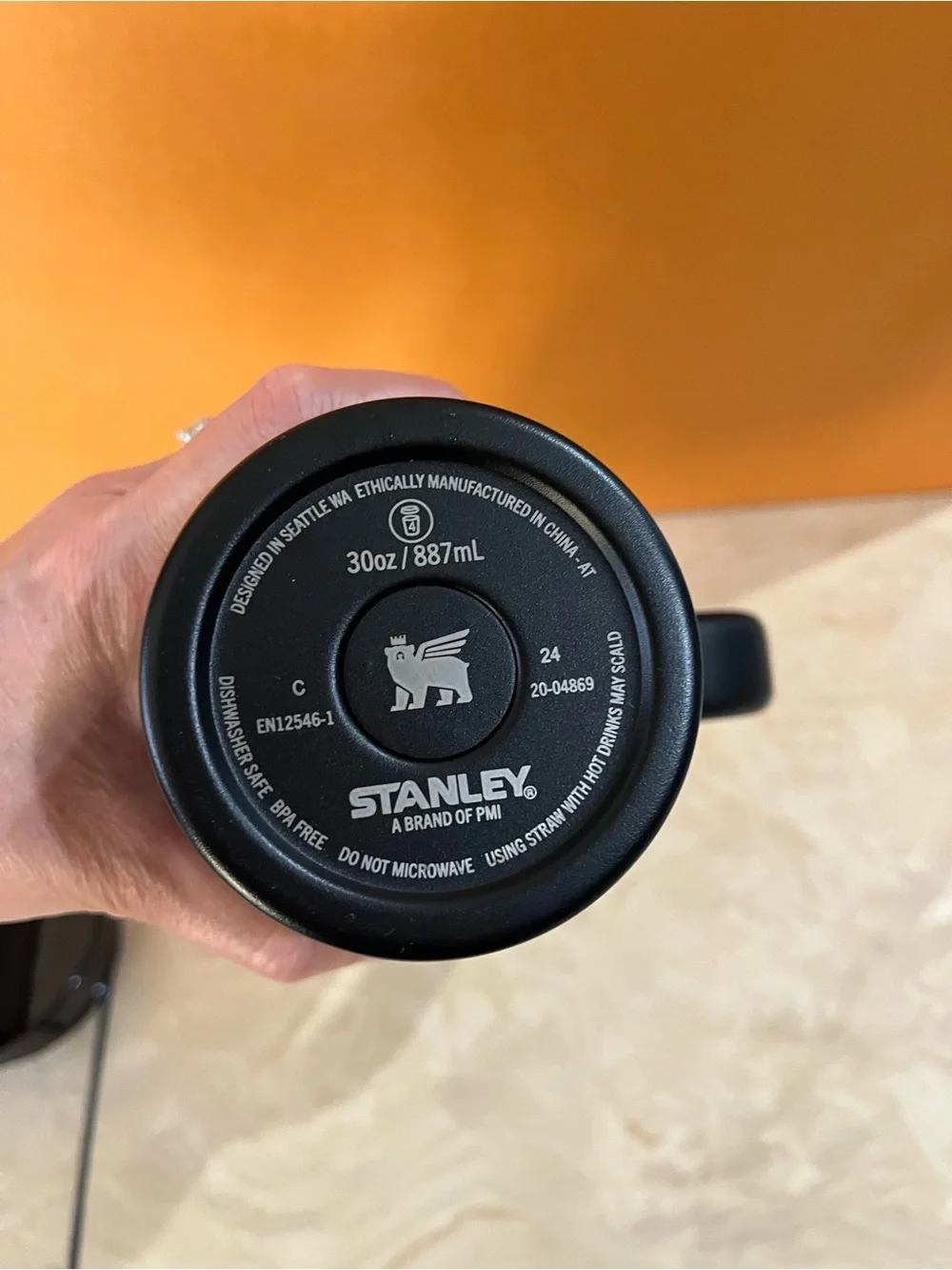 Stanley Black Insulated 30 oz Travel Mug with Handle - Picture 9 of 16